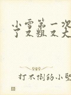 小雪第一次尝到了又粗又大视频