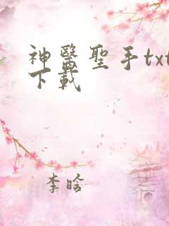 神医圣手txt下载