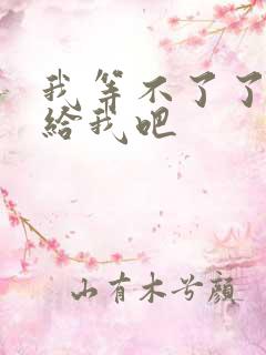 我等不了了在这给我吧