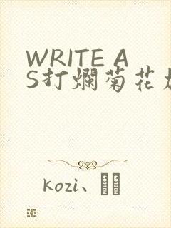 WRITE AS打烂菊花加姜