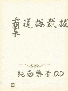 霸道总裁拔不出来