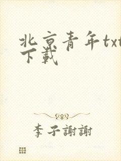 北京青年txt下载