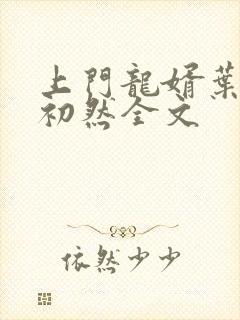 上门龙婿叶辰萧初然全文