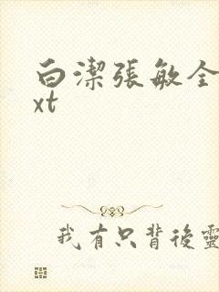 白洁张敏全集txt