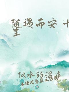 随遇而安 十三生