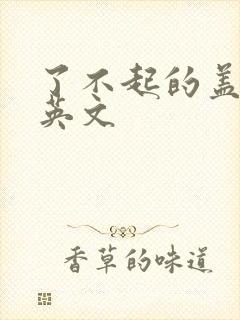 了不起的盖茨比英文