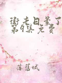 卫老日晕了淑蓉第9集免费