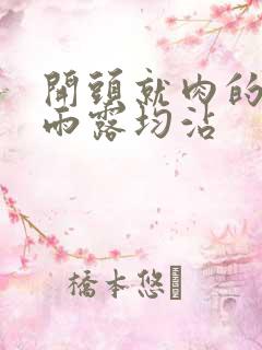 开头就肉的古文雨露均沾