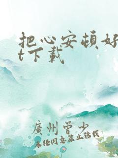 把心安顿好txt下载