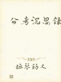 公考沉思录