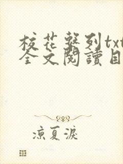 校花系列txt全文阅读目录