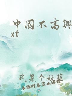 中国不高兴 txt