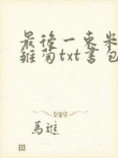 最后一束米迦勒雏菊txt书包网