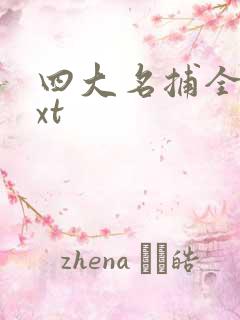 四大名捕全集txt