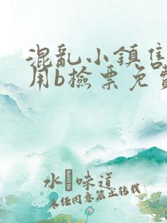 混乱小镇售票员用b检票免费全文