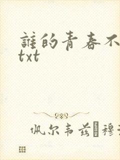 谁的青春不迷茫txt
