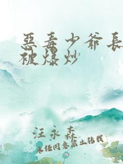 恶毒少爷长大后被爆炒