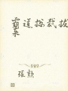 霸道总裁拔不出来