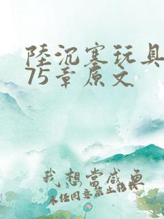 陆沉塞玩具高速75章原文