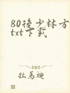 80后少林方丈txt下载