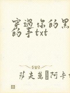 穿过你的黑发我的手txt