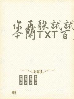 你再躲试试BY今闲TXT百度网盘