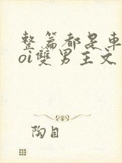 整篇都是车的doi双男主文