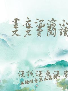 昼夜沉沦小说全文免费阅读