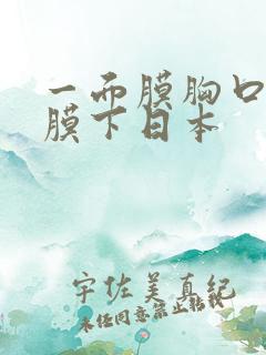 一面膜胸口一面膜下日本