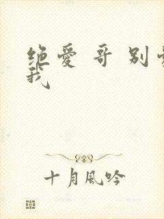 绝爱 哥 别爱我