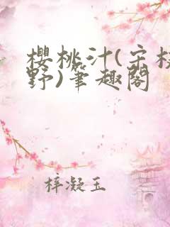 樱桃汁(宋枝江野)笔趣阁