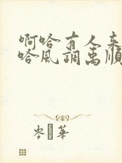 啊哈有人来了啊哈风调禹顺