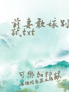 前妻敢嫁别人试试txt