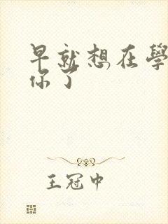 早就想在学校要你了