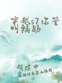 穿越s7你管这叫辅助