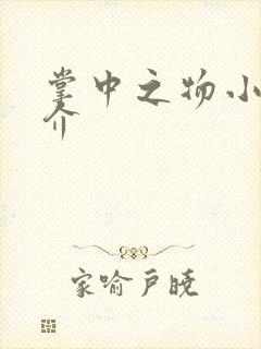 掌中之物小说简介