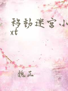 移动迷宫小说txt