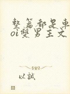 整篇都是车的doi双男主文