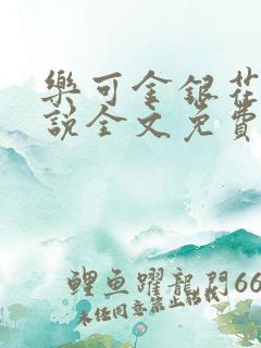 乐可金银花露小说全文免费阅读