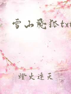 雪山飞狐txt