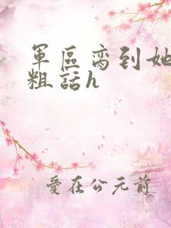 军区脔到她哭h粗话h