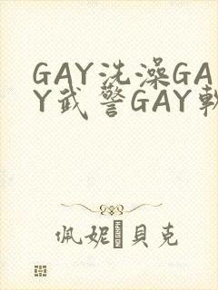 GAY洗澡GAY武警GAY软件