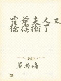 霍爷夫人又去天桥摆摊了