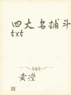 四大名捕斗将军txt