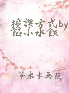 授课方式by肉馅小水饺