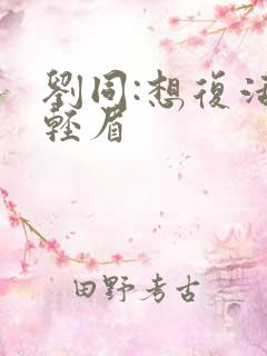 刘同:想复活叶轻眉