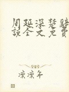 周延深楚辞的小说全文免费阅读