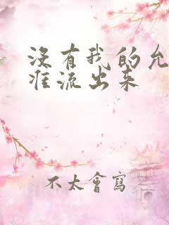 没有我的允许不准流出来