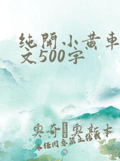 纯开小黄车小短文500字