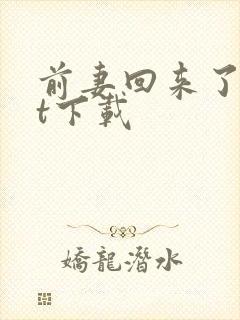 前妻回来了txt下载